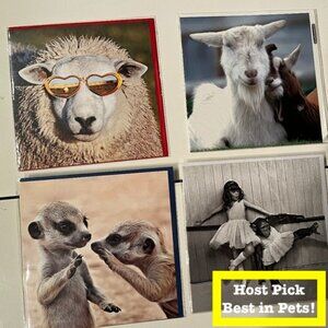 Animal-Themed  Square Blank Greeting Cards (6 1/2" X 6 1/2")‎ (new) (pets)